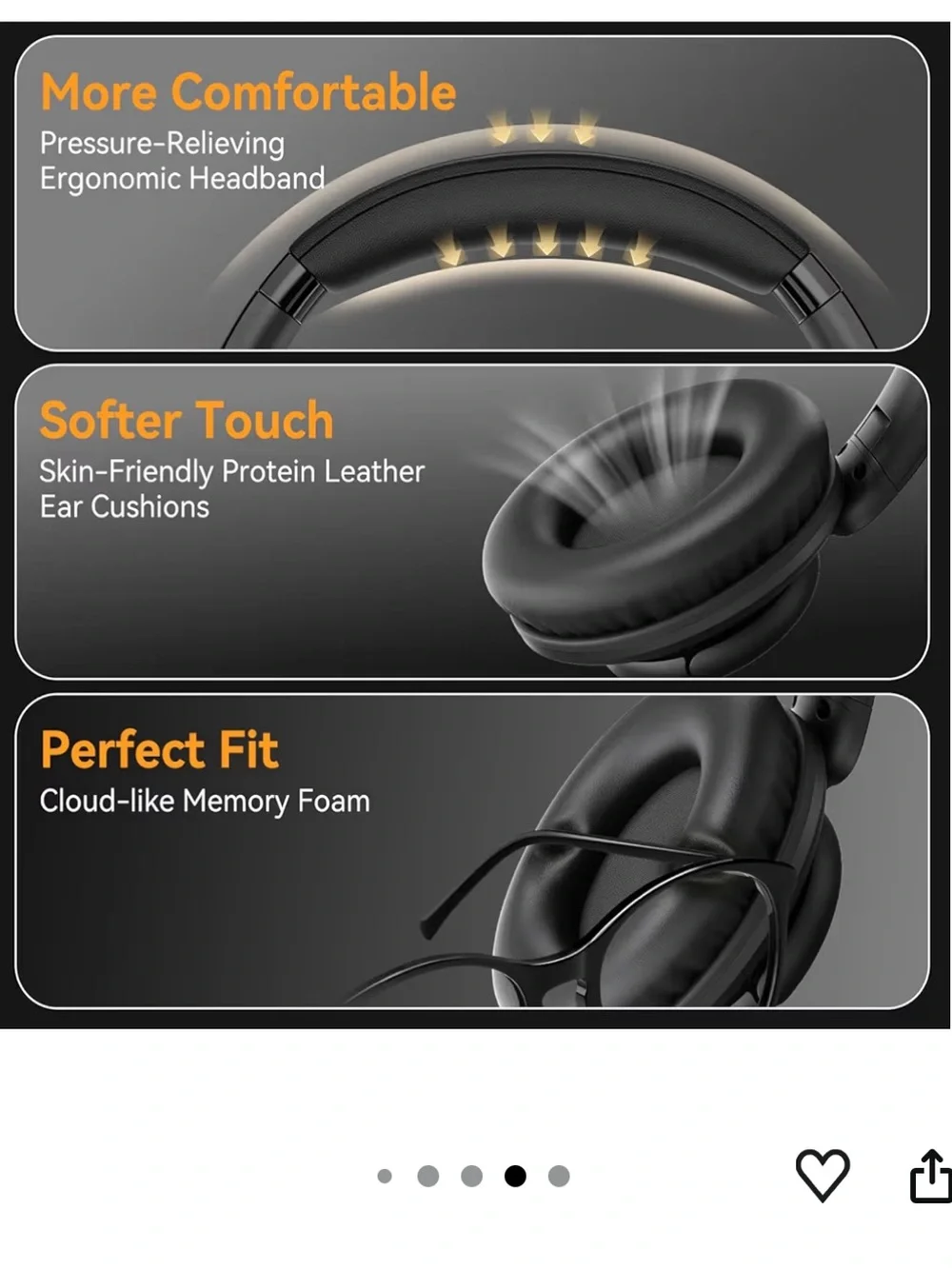 Wired Headphones with Microphone, Over Ear Lightweight